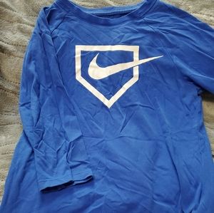Youth medium blue 3/4 sleeve